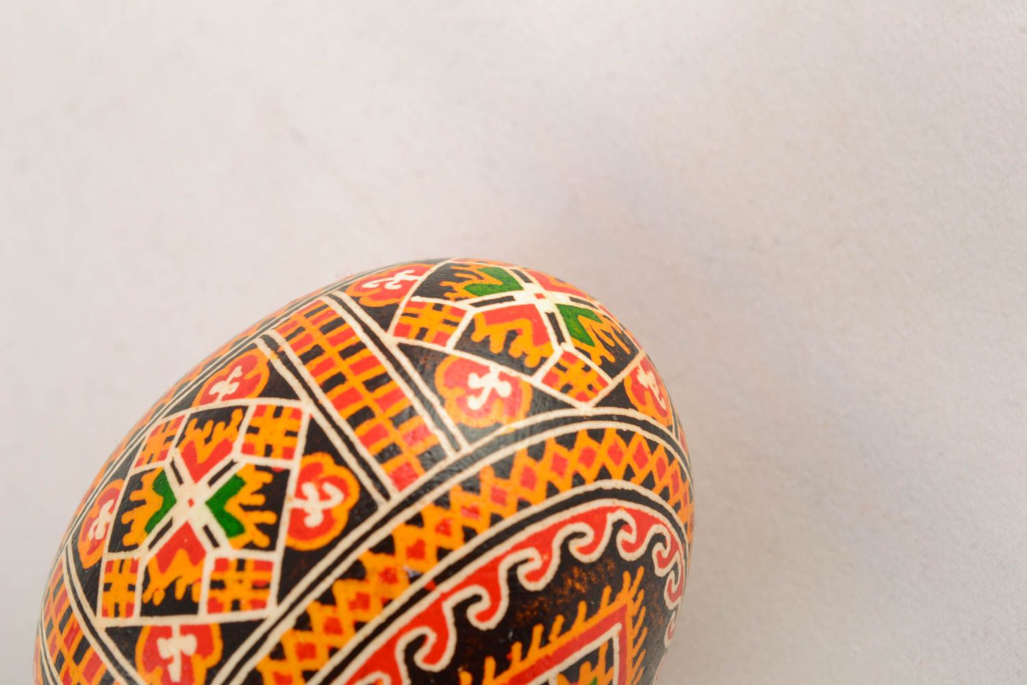 Painted egg with Christian symbols photo 3