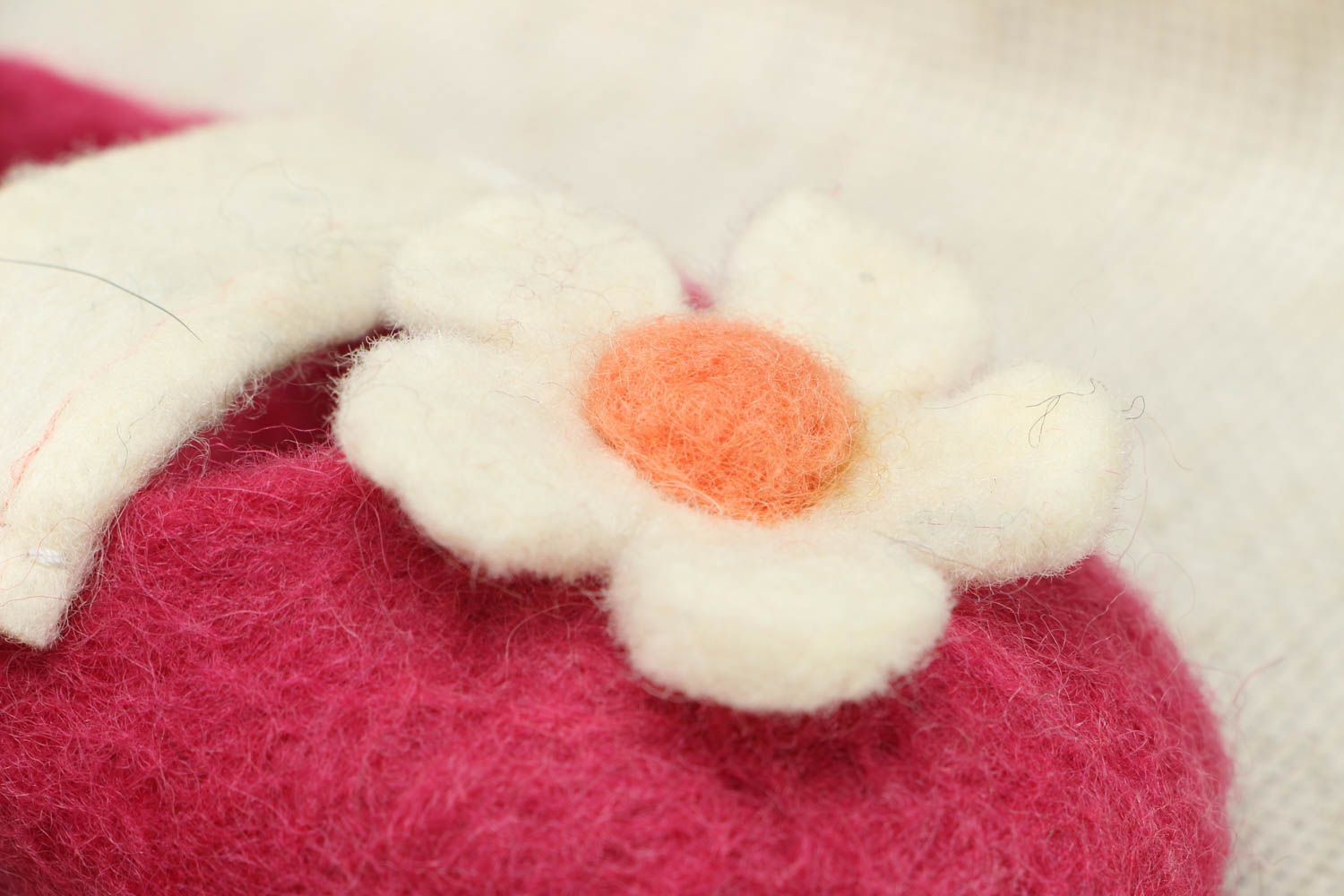 Rosa Babyschuhe aus Wolle foto 2