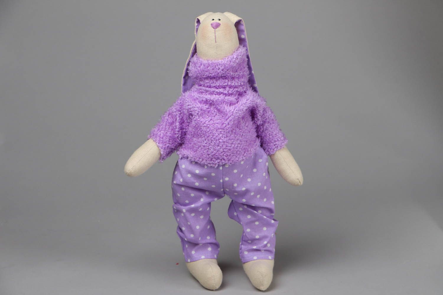 Мягкая игрушка текстильная Лавандовый кролик фото 1