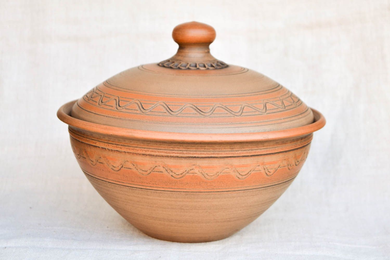 Clay bowl with lid handmade ceramic bowl eco friendly tableware kitchen decor photo 5