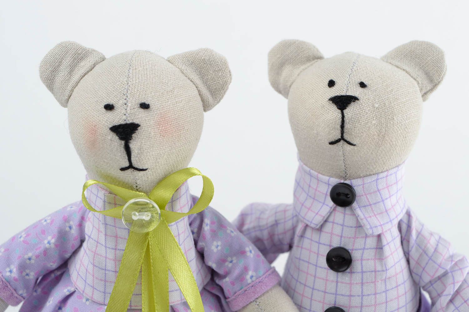Handmade Kuscheltiere Bären Geschenke für Kinder Haus Deko Spielzeug Set 2 Stück foto 3