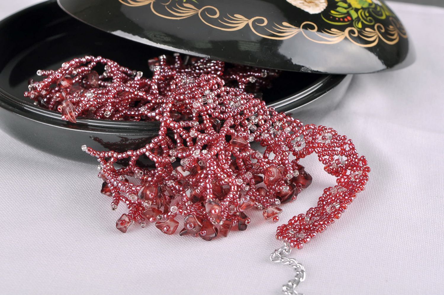 Necklace made from Italian beads Corals photo 4