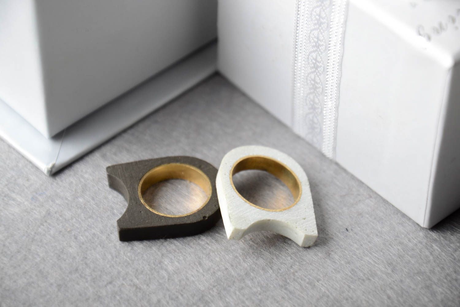 Handmade Damen Ringe aus Messing Designer Schmuck Accessoires für Frauen foto 1