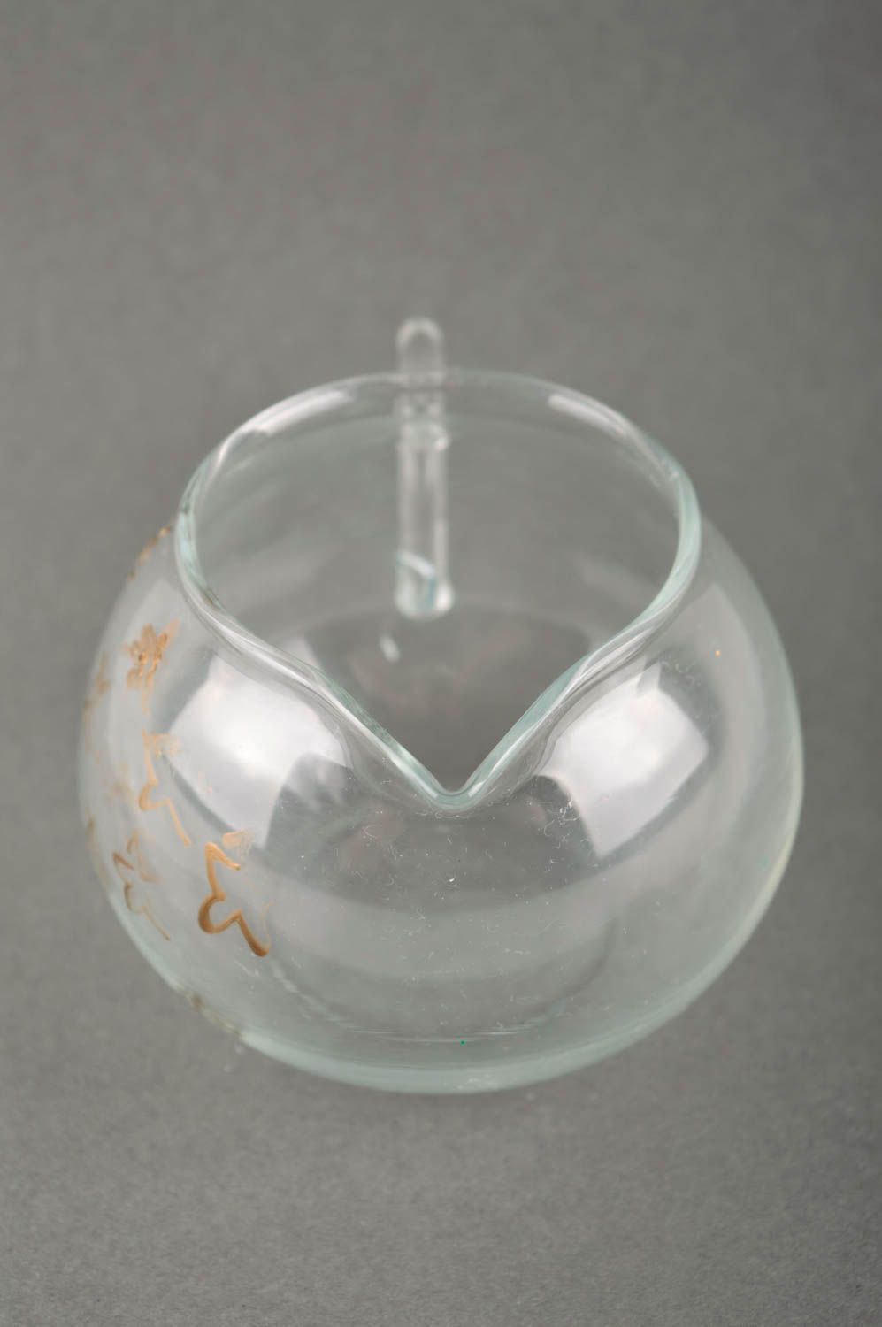Jarro de cristal hecho a mano recipiente para leche utensilio de cocina foto 3
