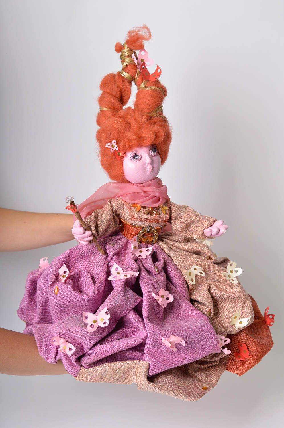 Muñeca hecha a mano de tela regalo para mujer original decoración para casa foto 3
