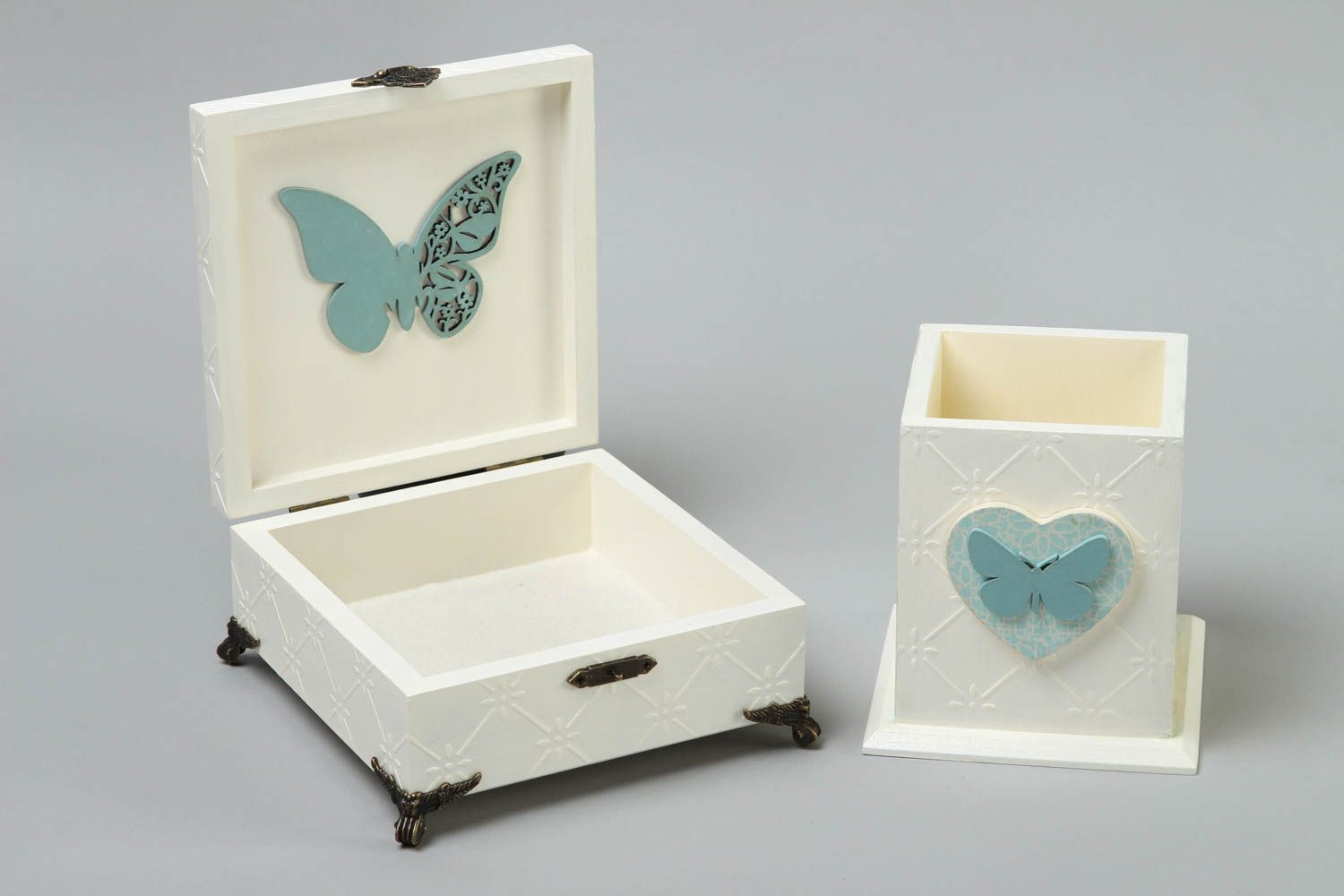 Cajas decorativas hechas a mano para casa joyeros de maderas regalo original foto 3