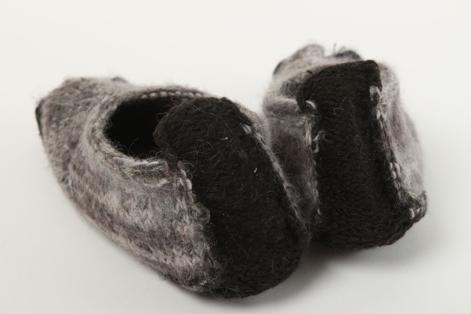 Unusual handmade knitted slippers home goods slippers for men gift ideas for him photo 3