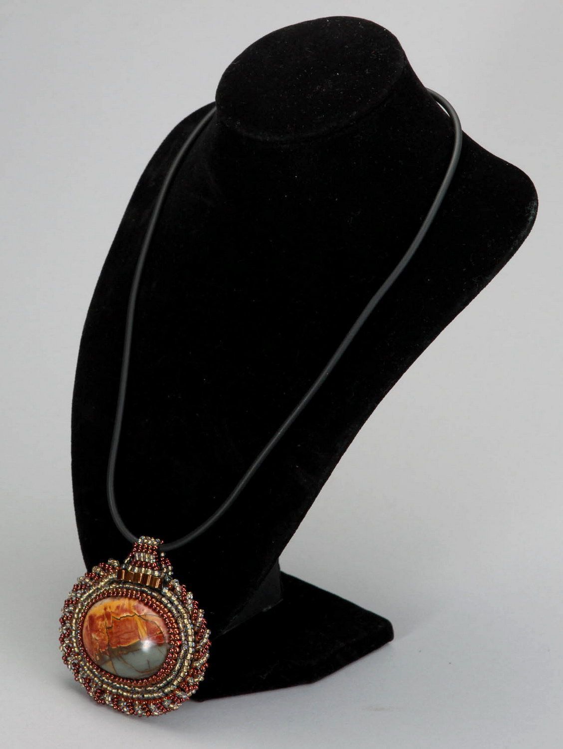 Handmade pendant with jasper photo 4