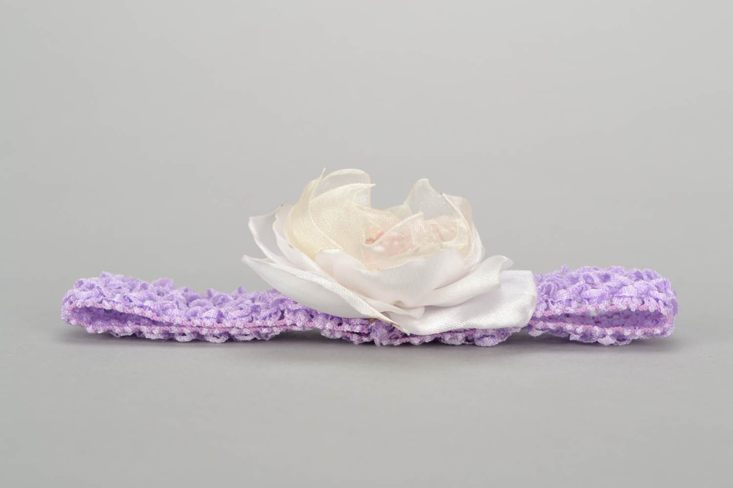 Handgemachtes Haarband mit Blume foto 5