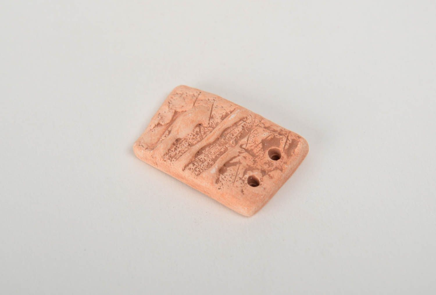 Unusual handmade designer clay blank pendant DIY jewelry making materials photo 4