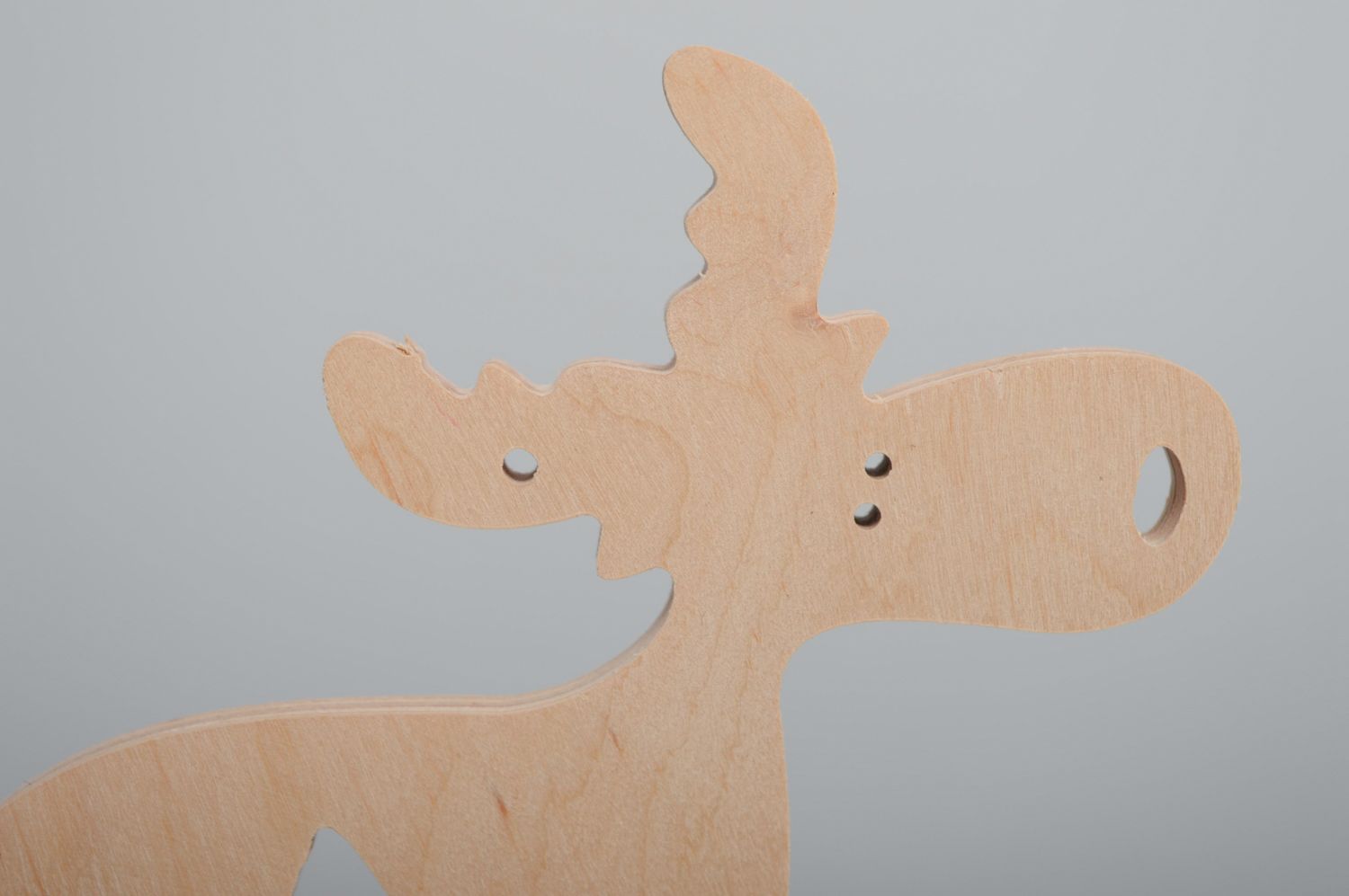 Plywood deer figurine craft blank for painting or decoupage photo 3