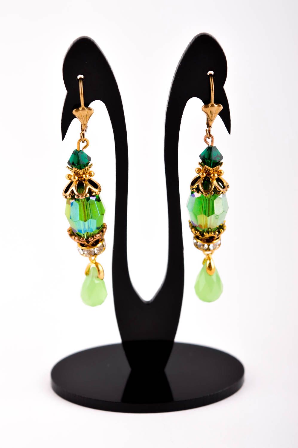 Juwelier Modeschmuck handgemachte Ohrringe Kristall Schmuck grell für Frauen foto 2