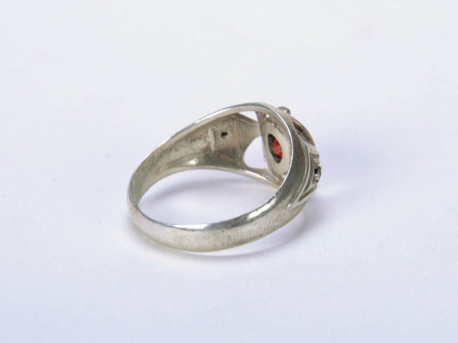 Silver ring with stone photo 2