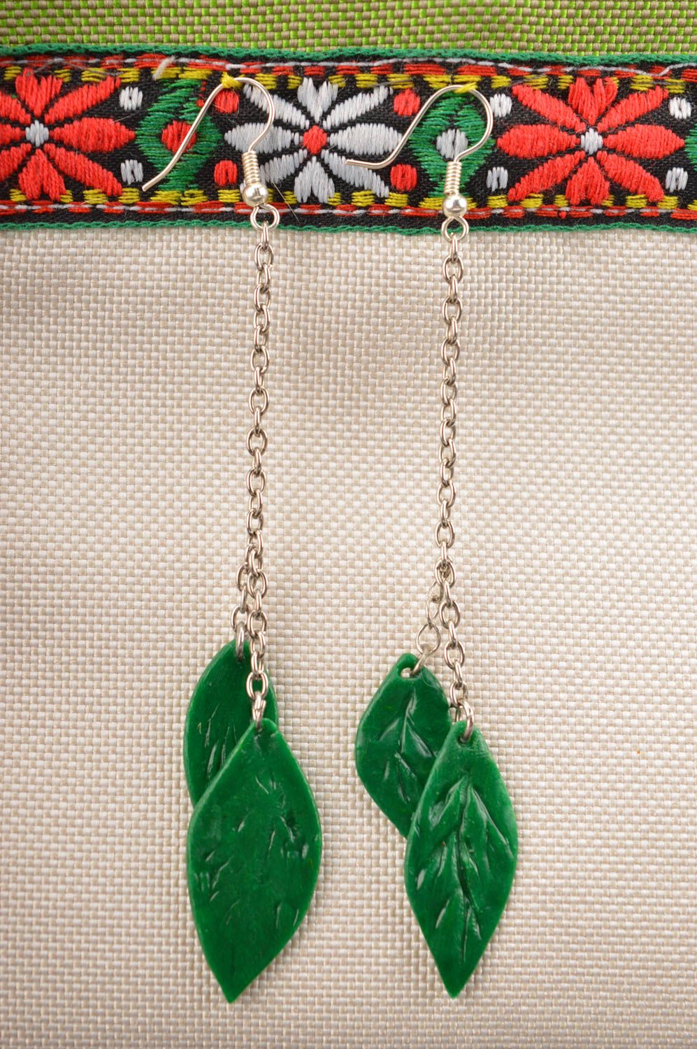 Stylish handmade plastic earrings modern jewelry designs beautiful jewellery photo 1