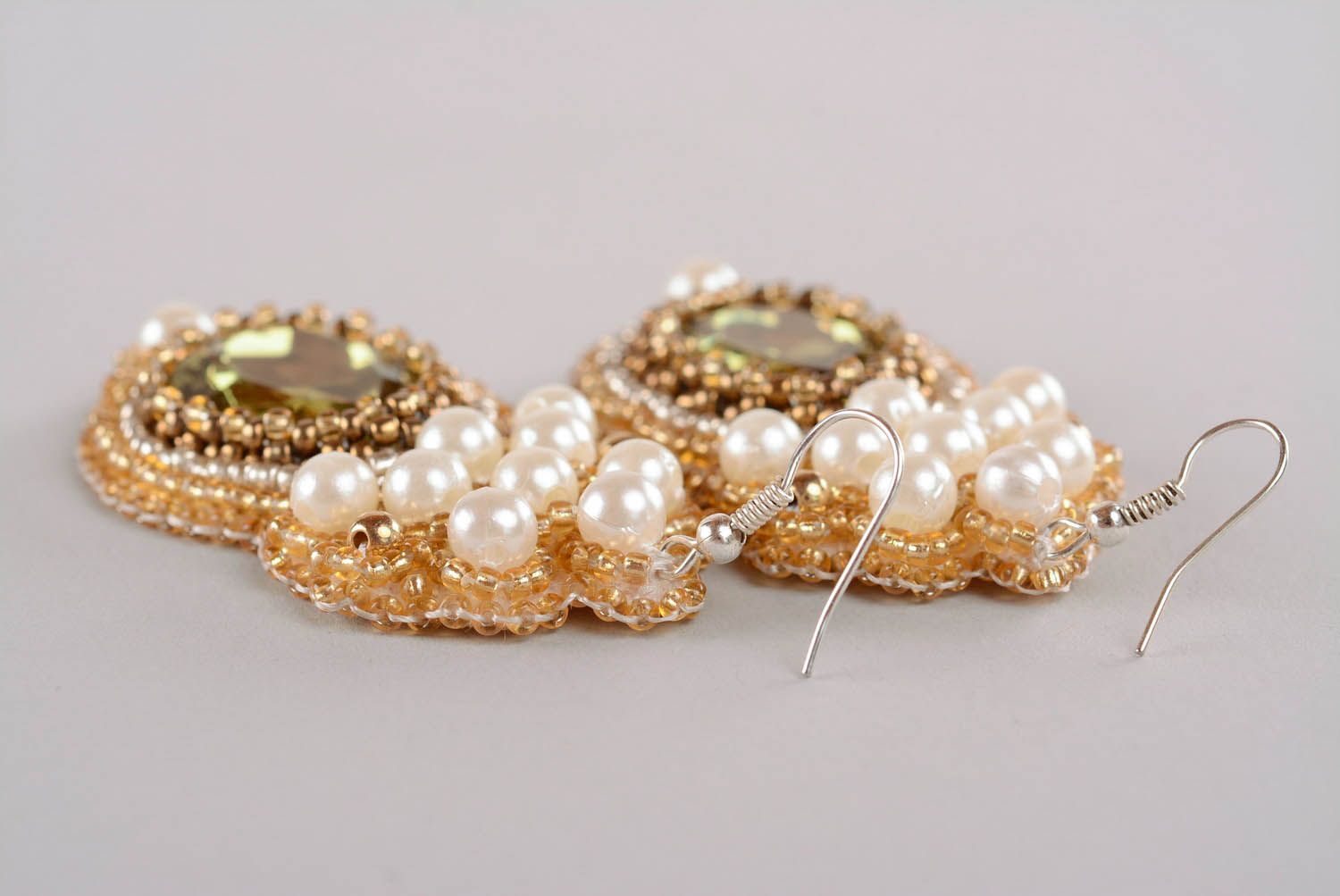 Elegant glass earrings  photo 5