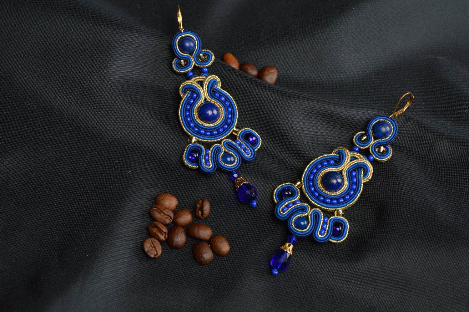 Fashion earrings handmade earrings handcrafted jewelry long earrings  photo 1