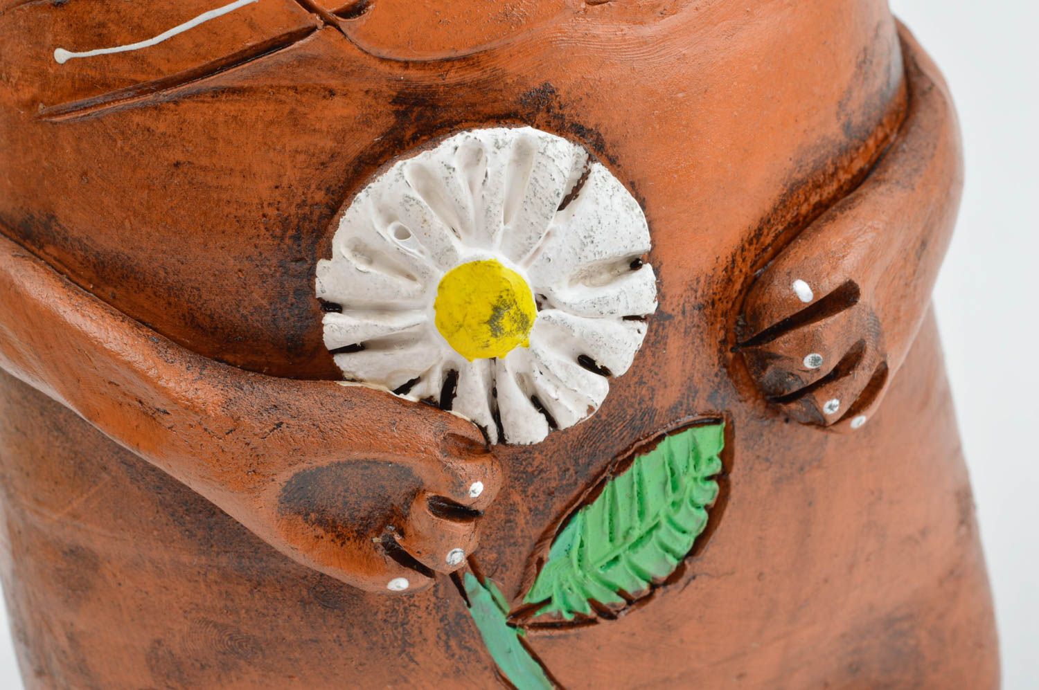 Фигурка из глины ручной работы фигурка для декора дома керамическая статуэтка фото 5
