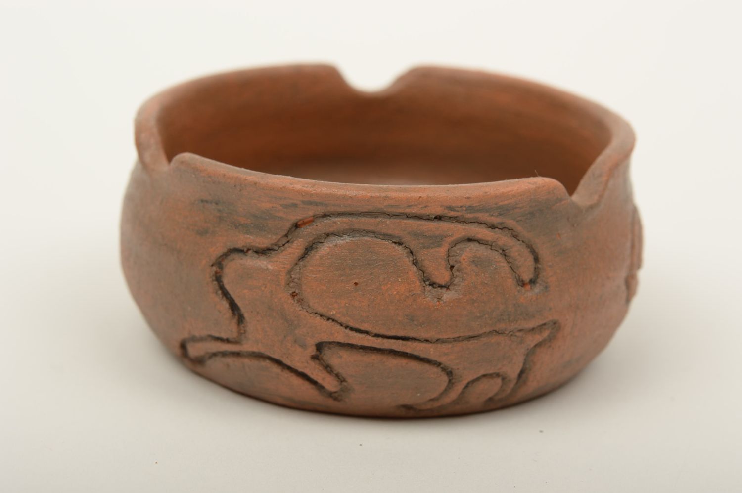 Handmade ceramic ashtray clay ashtray pottery works interior decorating photo 2
