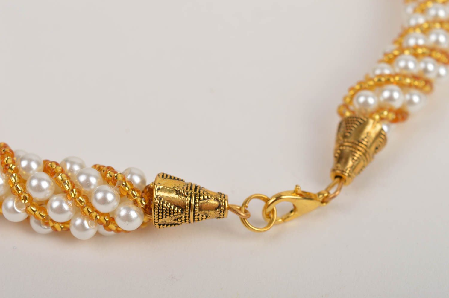 Collier spirale perles de rocaille Bijou fait main Cadeau femme original photo 3