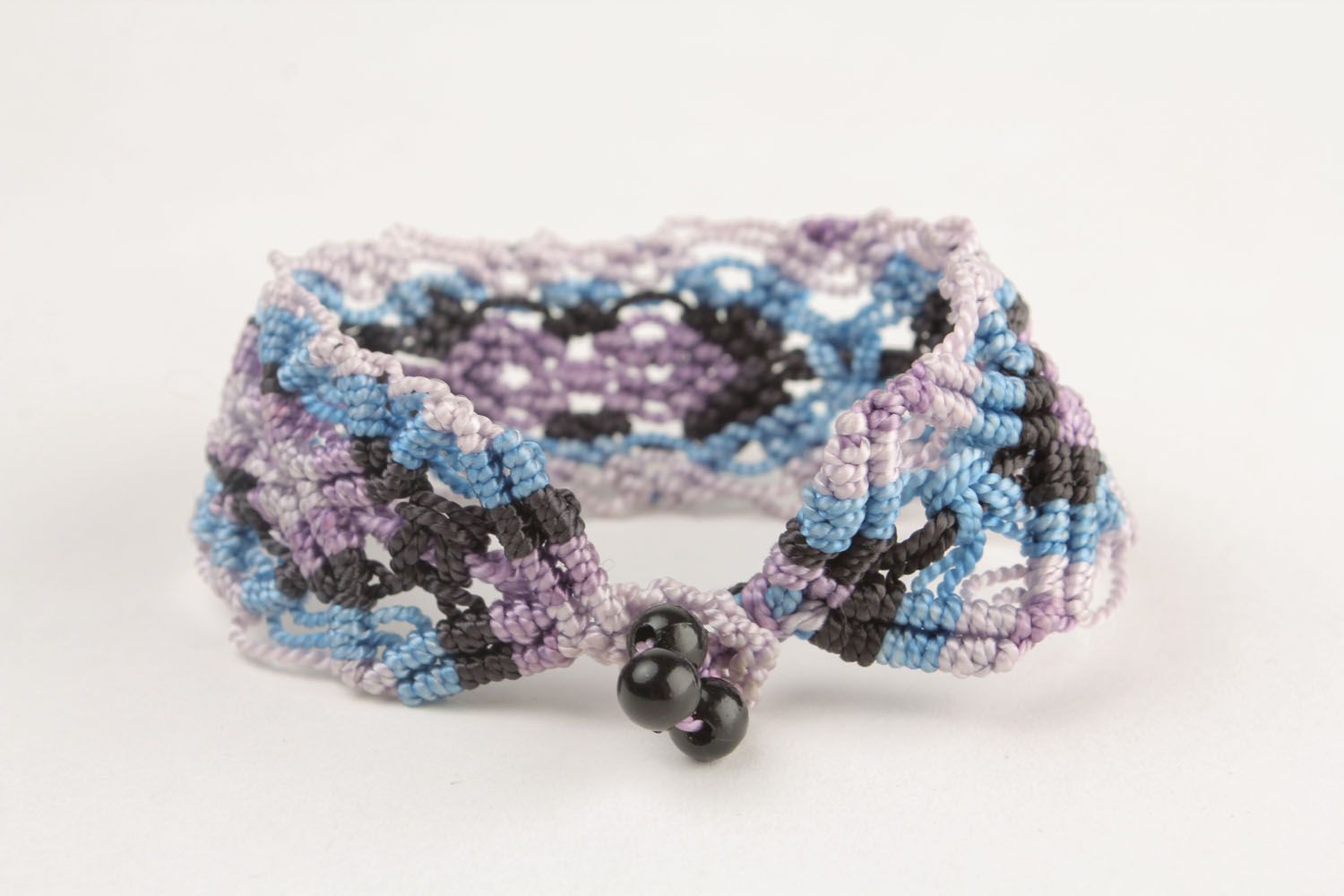 Wide textile bracelet photo 2
