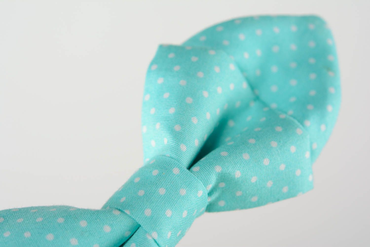 Mint bow tie with dots  photo 4