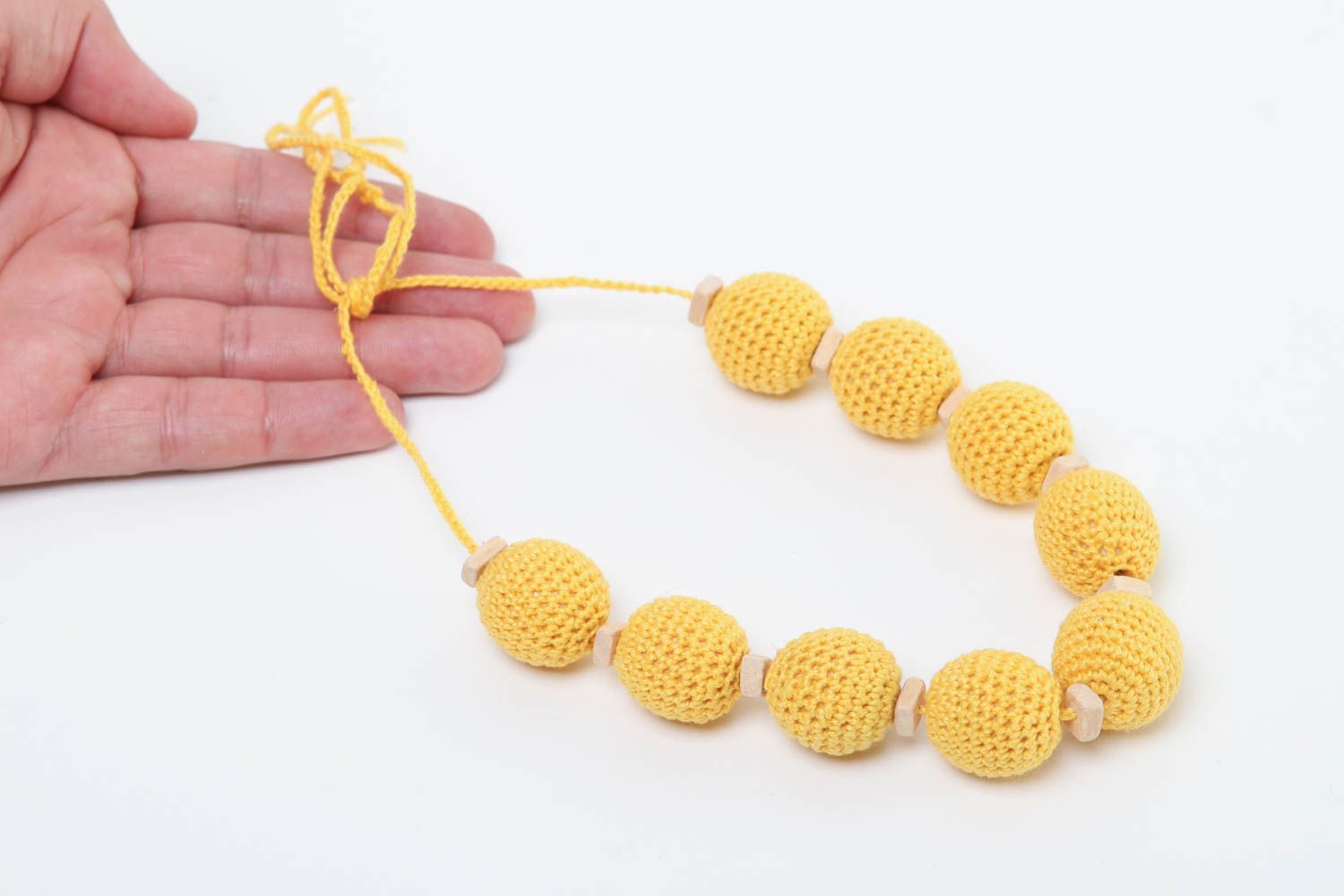 Handmade necklace for feeding nursing necklace accessory for newborns photo 5
