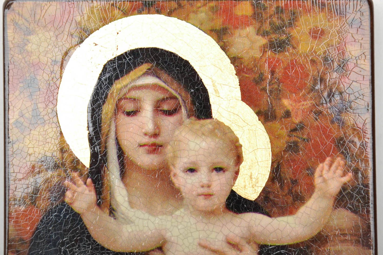 Icône orthodoxe reproduction Sainte Vierge avec Jésus  photo 3