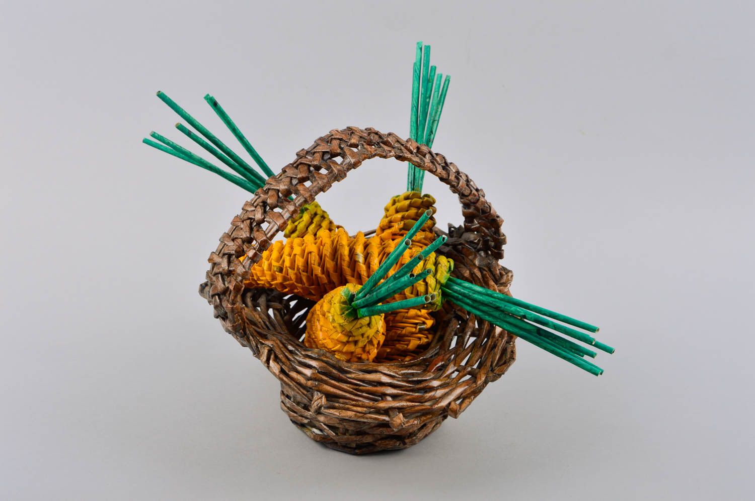 Handmade decorative basket paper basket home idea decorative use only photo 2