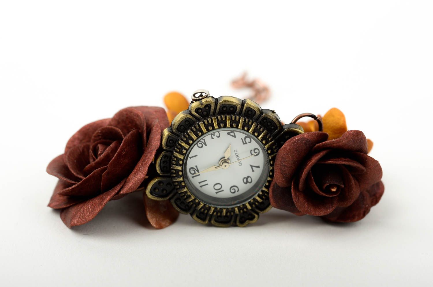 Оригинальные часы ручной работы подарок девушке красивые часы женские на руку фото 3