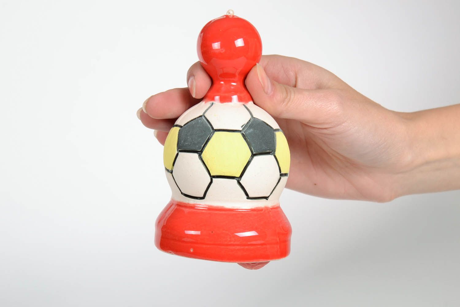 Homemade ceramic bell Football Fan photo 2