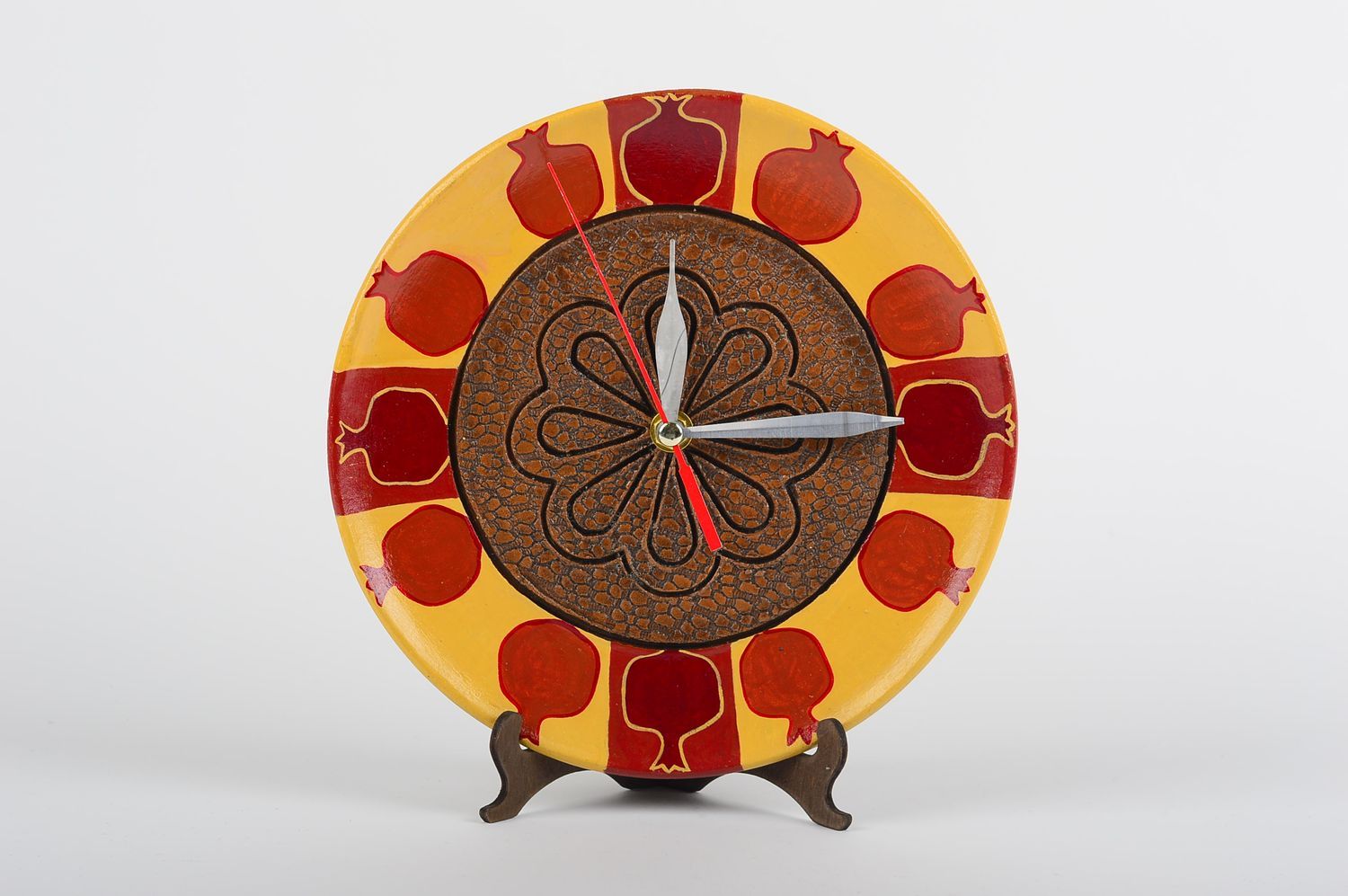Handmade Designer Uhr Wand Wanduhr Keramik Wohnzimmer Idee originell foto 1