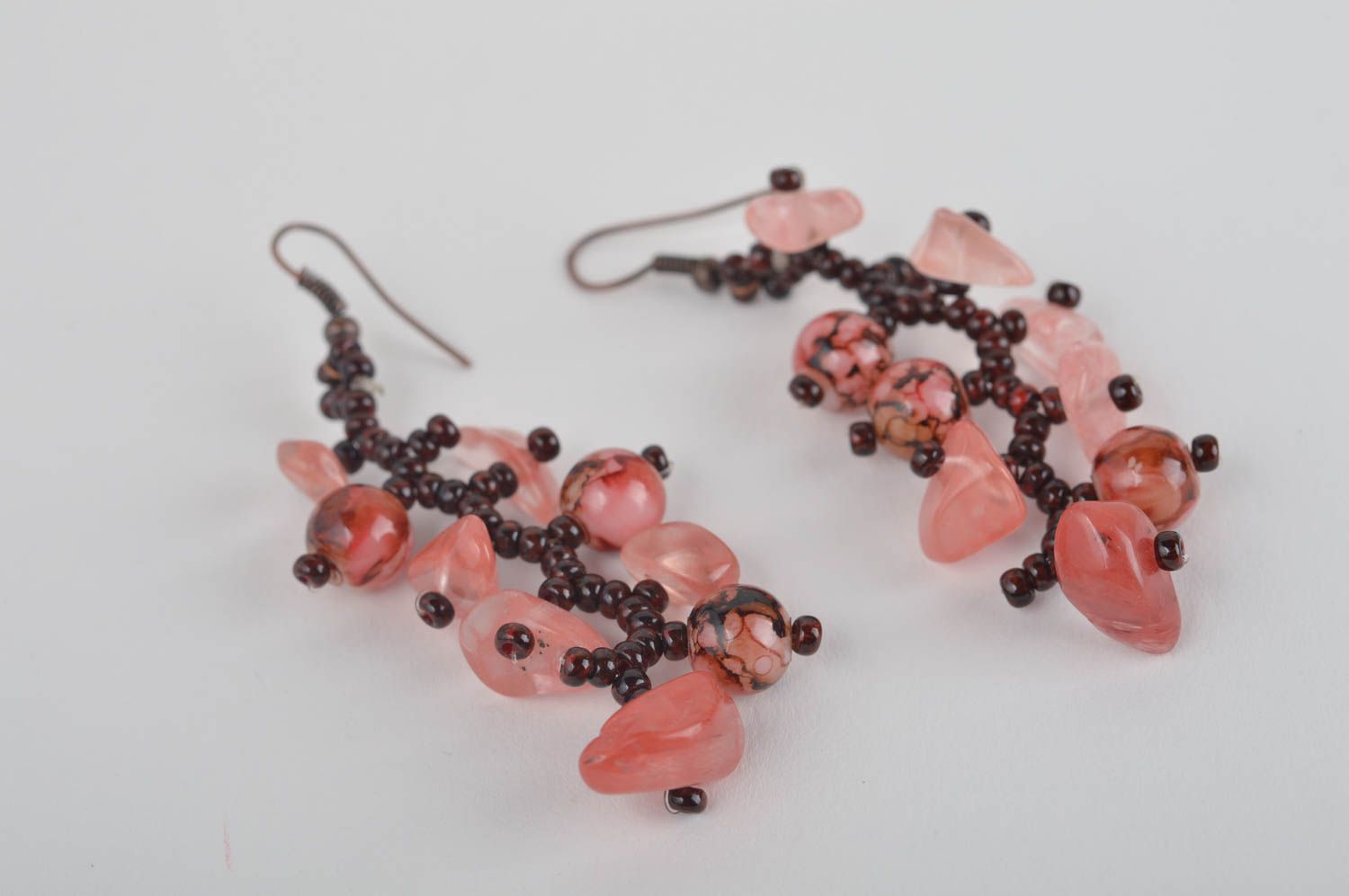 Stylish handmade woven bead earrings beaded earrings fashion trends photo 3