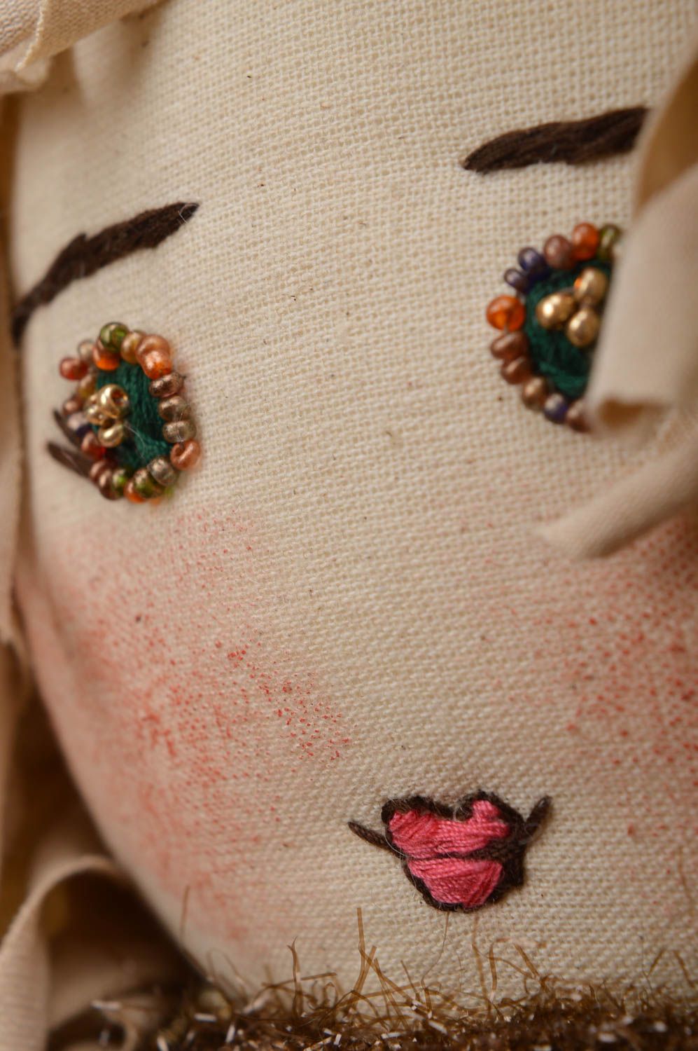 Muñeca de trapo hecha a mano peluche artesanal decoración de dormitorio foto 4