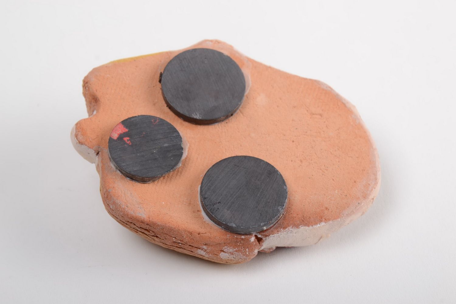 Keramik handgemachter Kühlschrank Magnet aus Ton einzigartig bemalt für Dekor  foto 3