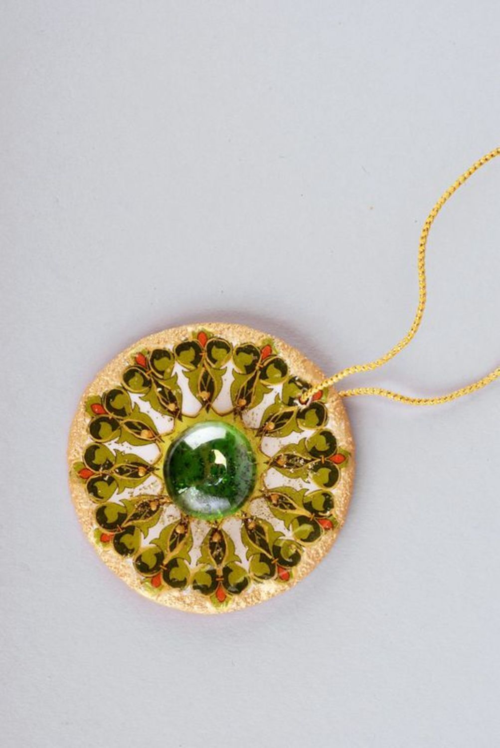 Ceramic pendant Mandala of happiness and wellbeing photo 1