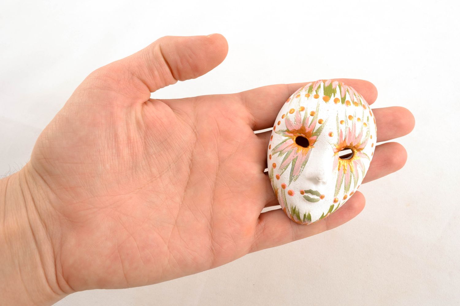 Calamita da frigorifero fatta a mano maschera carnevale magnete da frigo  foto 1