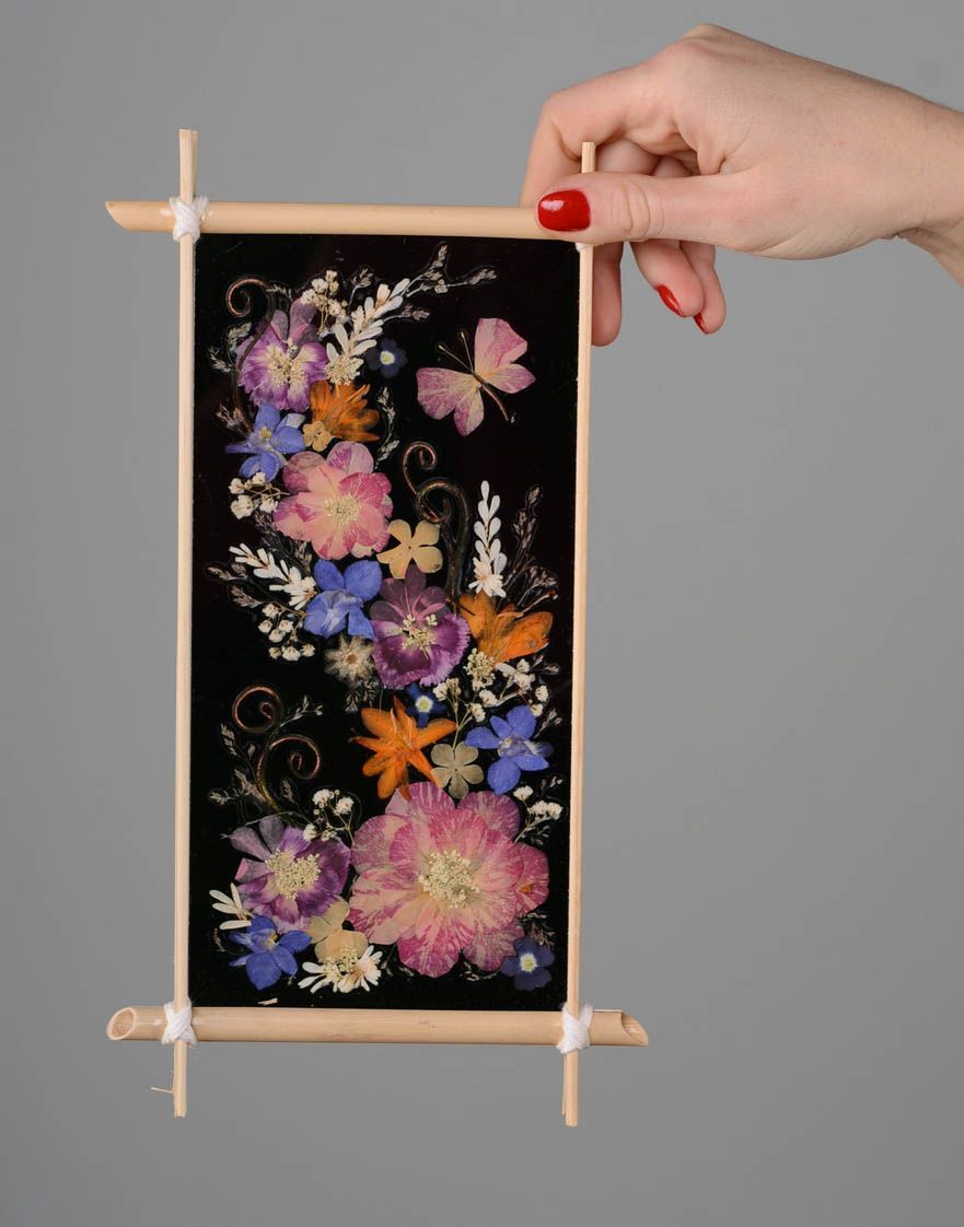 Picture made of dried flowers photo 2