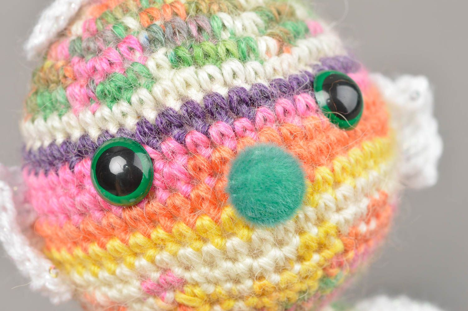 Peluche extraterrestre danseur multicolore tricotée au crochet faite main photo 5