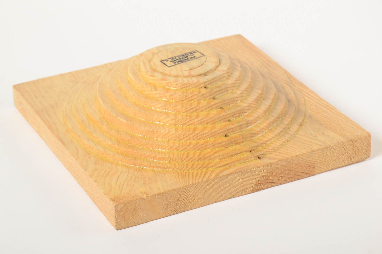 Plato decorativo hecho a mano de madera vajilla artesanal regalo para mujer foto 4