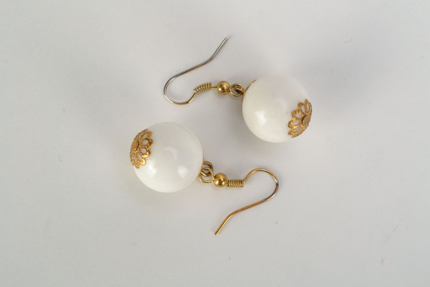 White agate earrings  photo 3