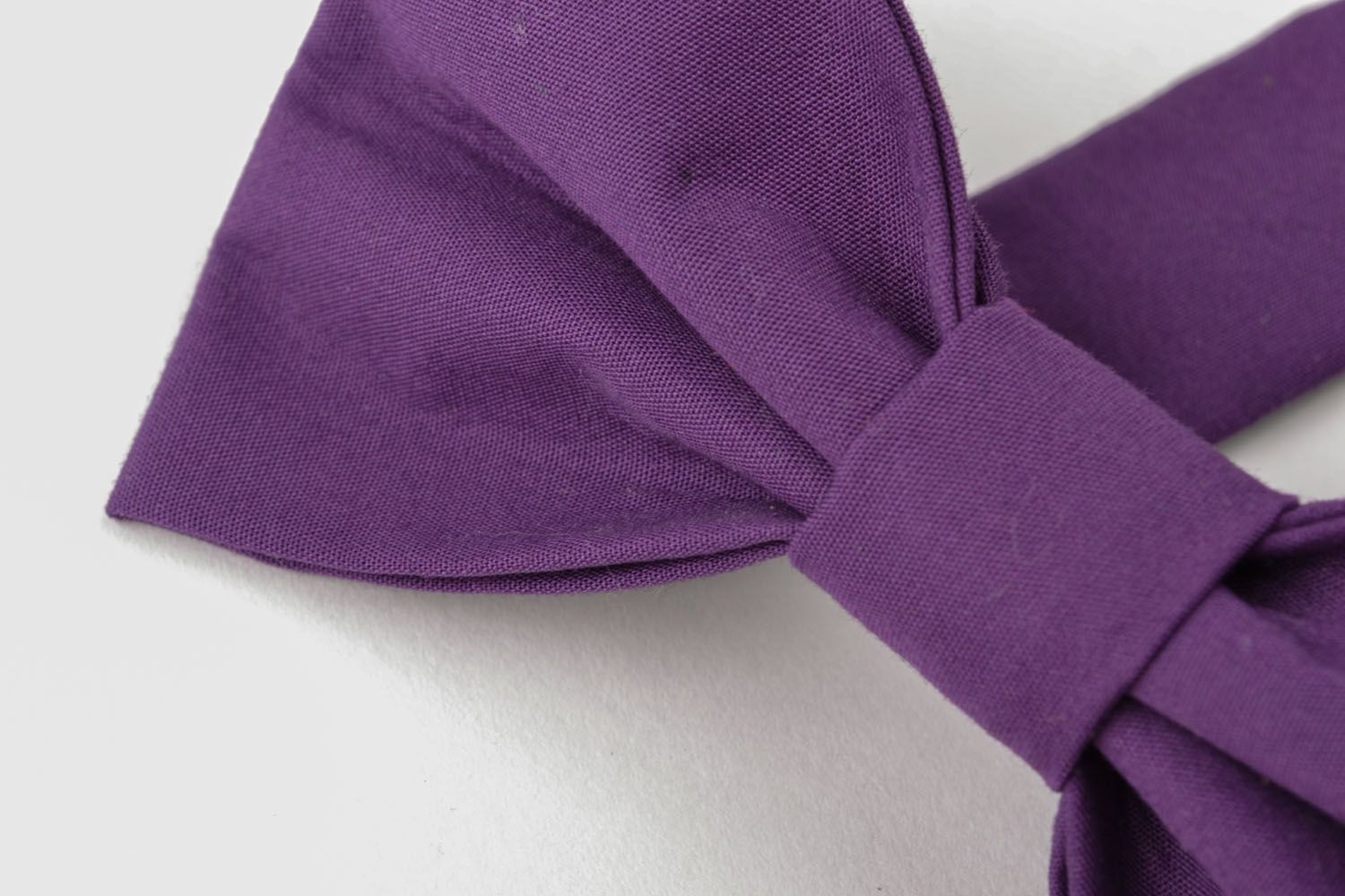 Noeud papillon en coton violet original fait main pratique accessoire pour homme photo 4