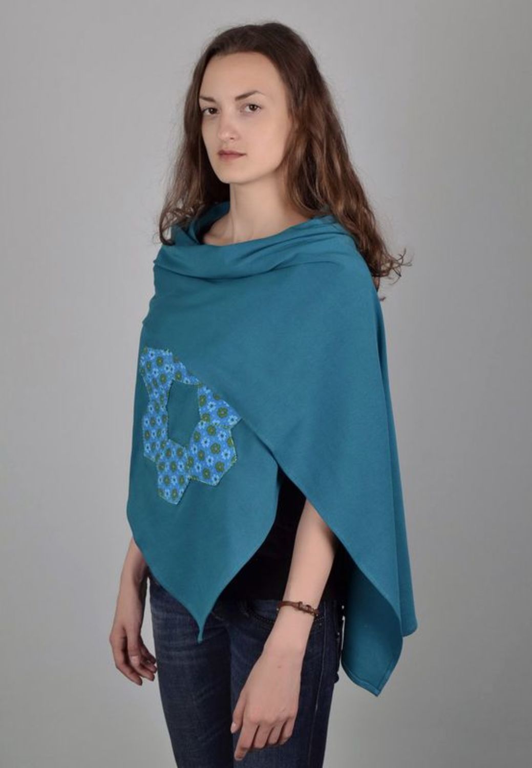 шарф-шаль с аппликацией фото 1