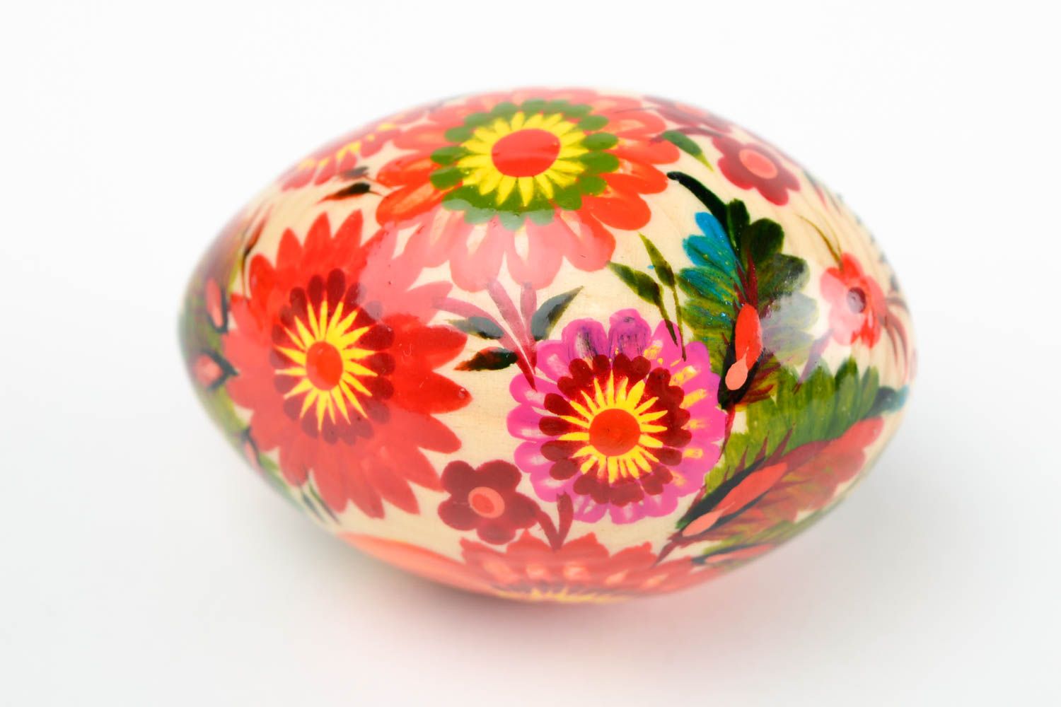 Huevo pintado hecho a mano de madera decoración para Pascua regalo original foto 5