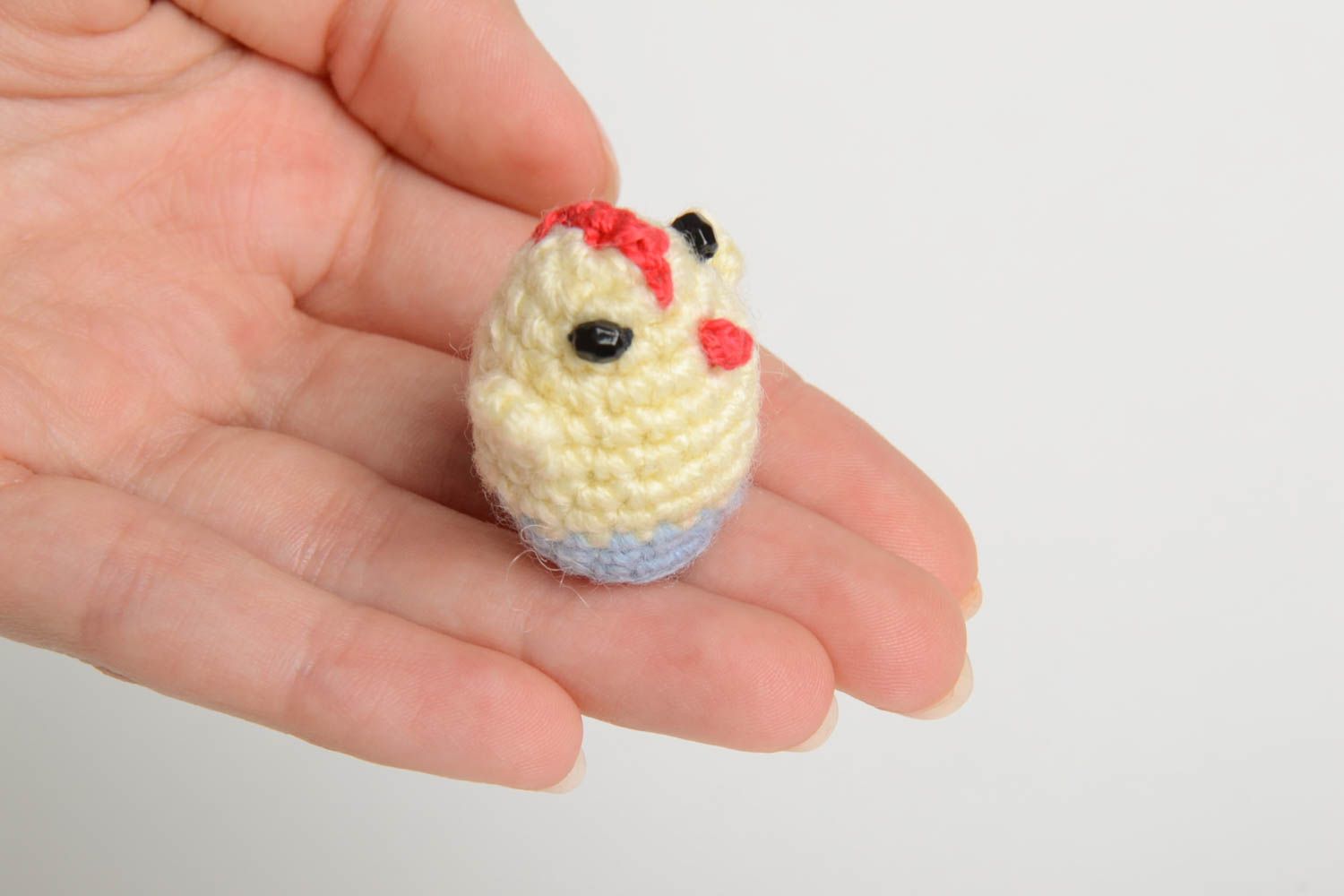 Petite Peluche tricotée au crochet faite main poussin Cadeau pour enfant photo 5