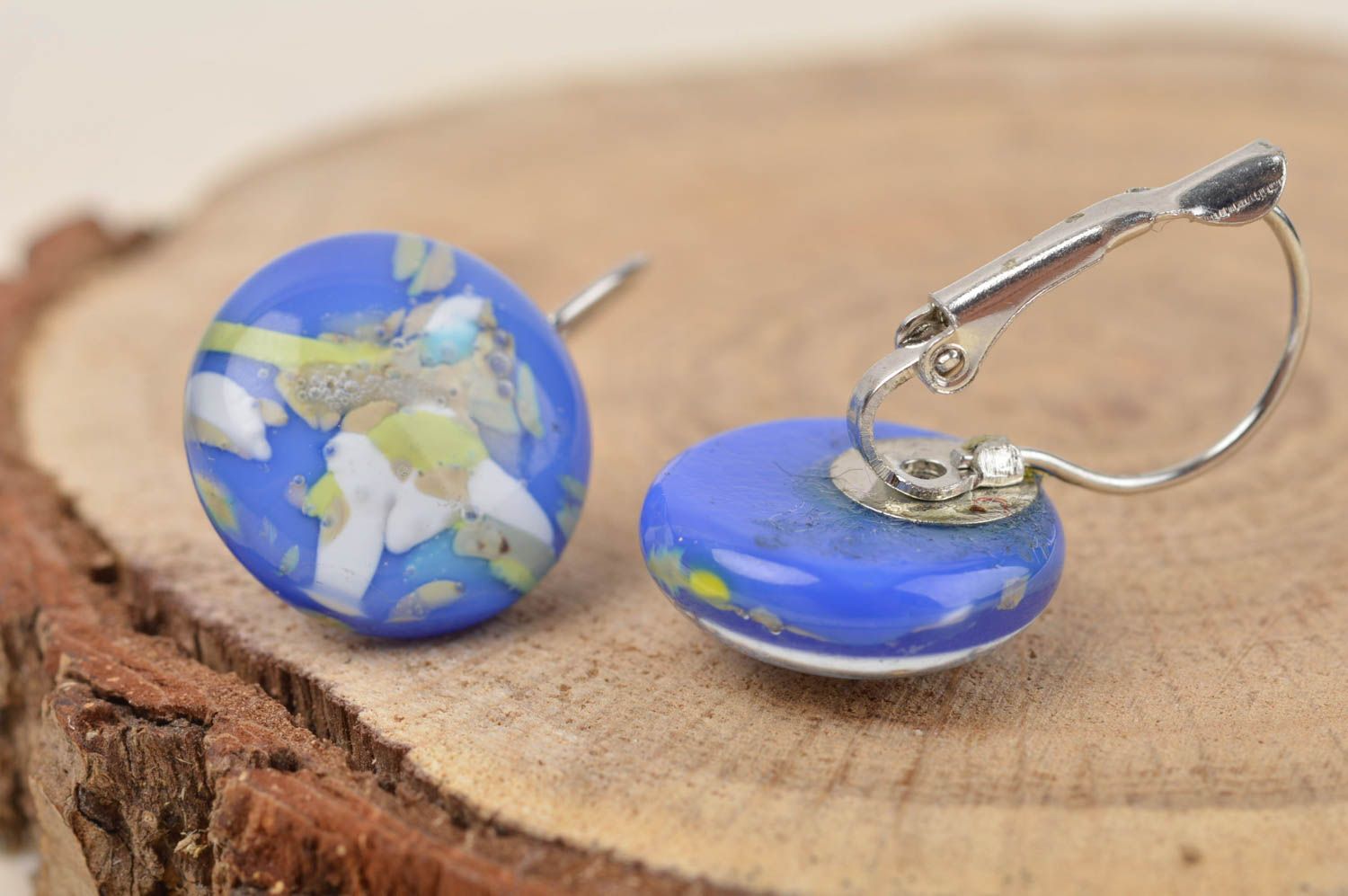 Unusual handmade glass earrings cool jewelry designs glass art gifts for her photo 1