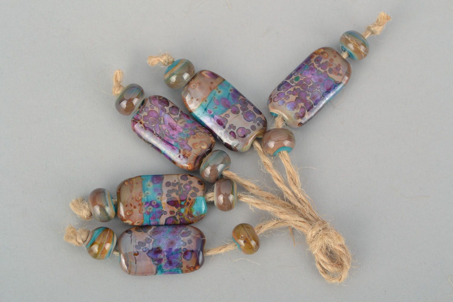 Glass beads for creation of pendants photo 1
