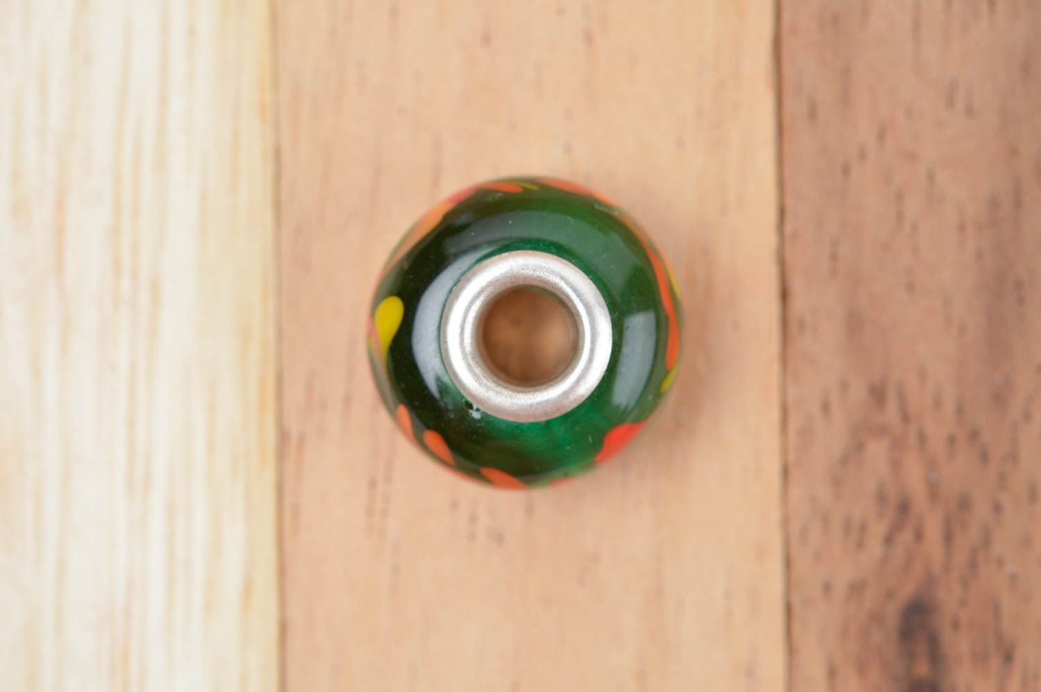 Cuenta artesanal de cristal verde fornitura para manualidades souvenir original foto 3