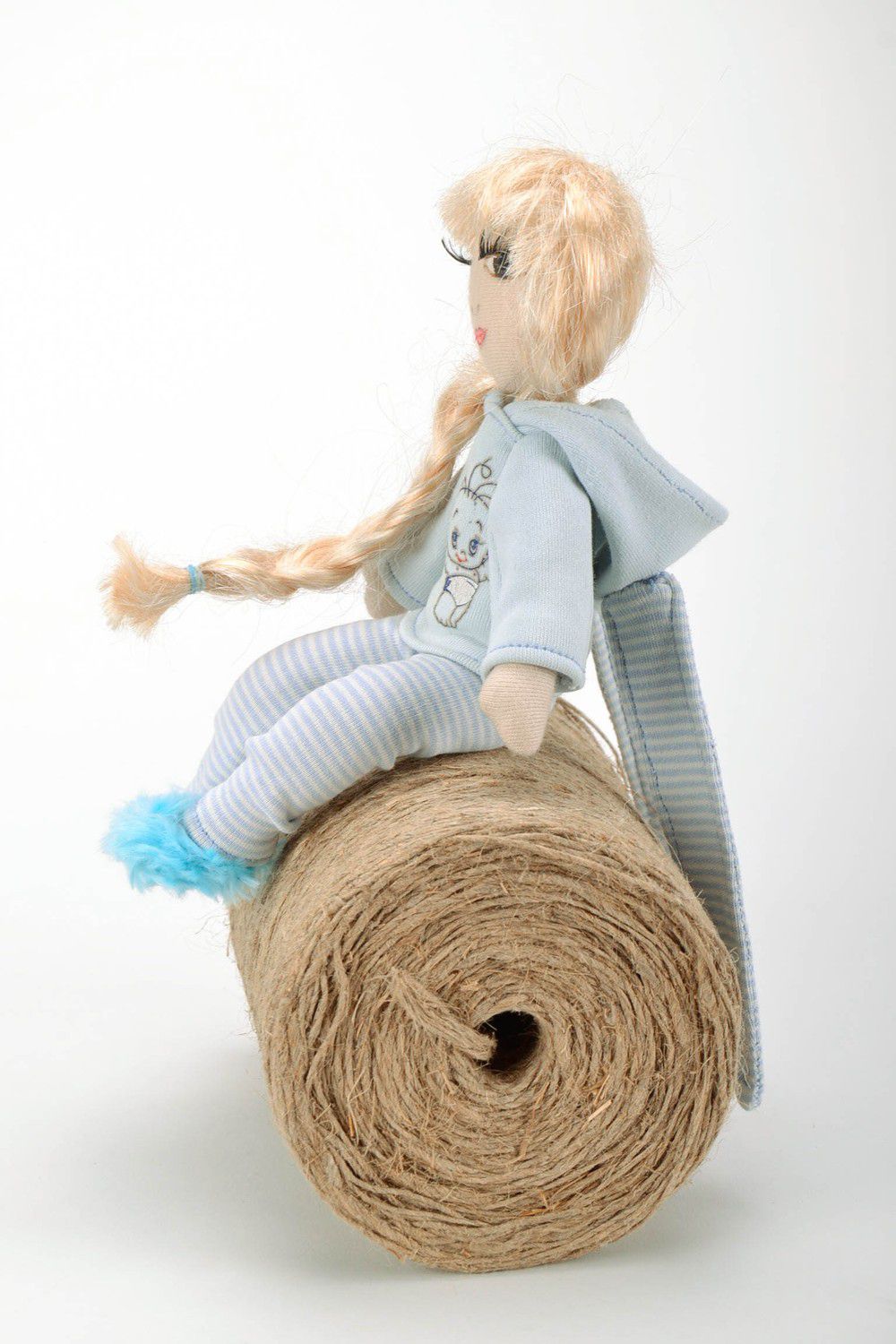 Мягкая кукла Девочка в пижаме фото 3
