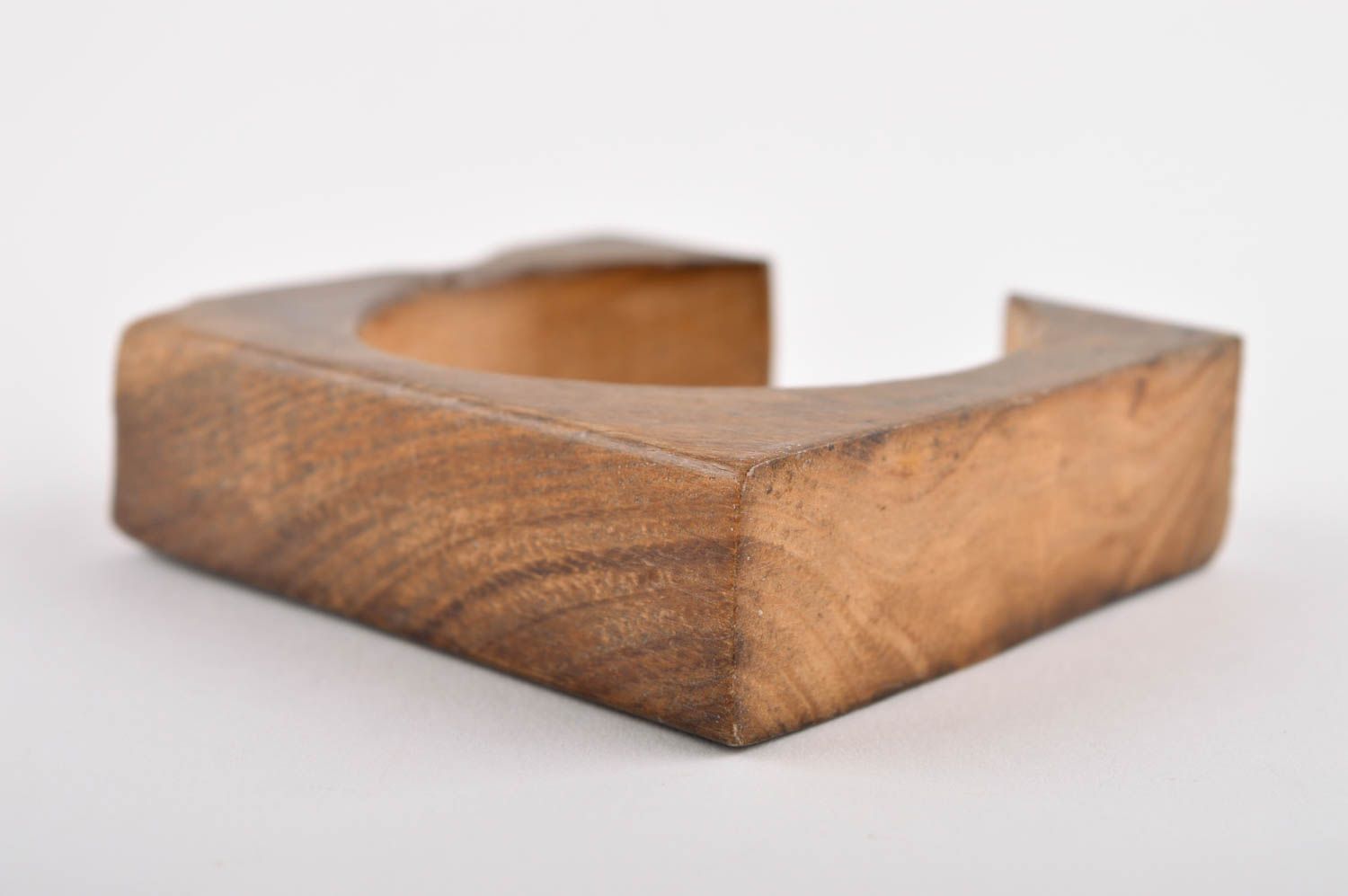 Bracciale di legno fatto a mano braccialetto chiaro da polso originale foto 3