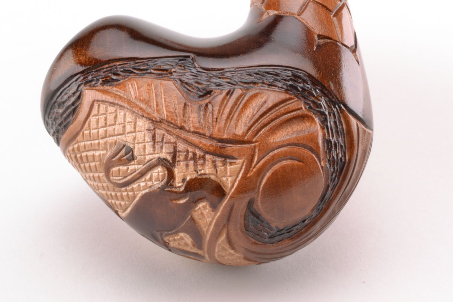 Carved pipe for decorative use only photo 3